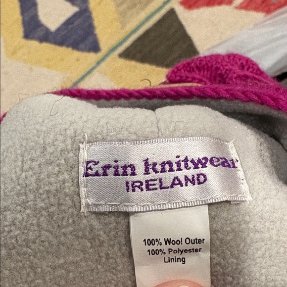 Erin knitwear Ireland Hat beanie with removable flower pin main image 4